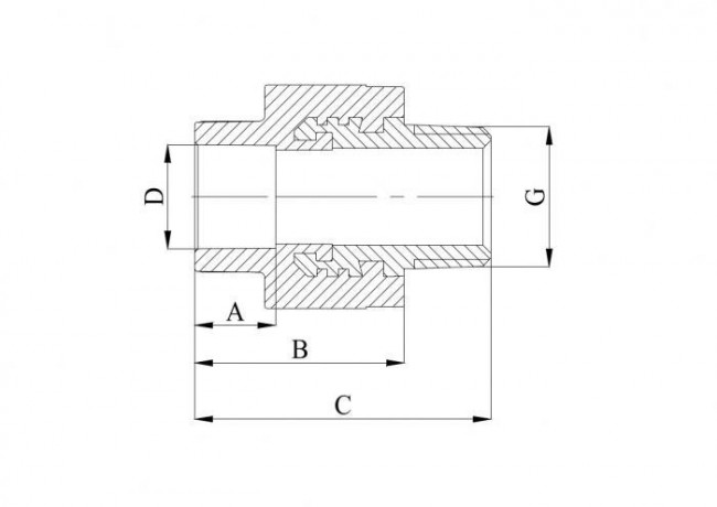 Муфта комбинированная, переходная Heisskraft PPR НР 25х1/2", серая Муфта комбинированная, переходная Heisskraft PPR НР 25х1/2", серая
