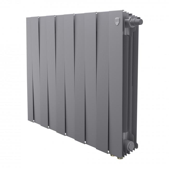 Радиатор биметаллический Royal Thermo Piano Forte 500 серебристый VR80 - 10 секц.