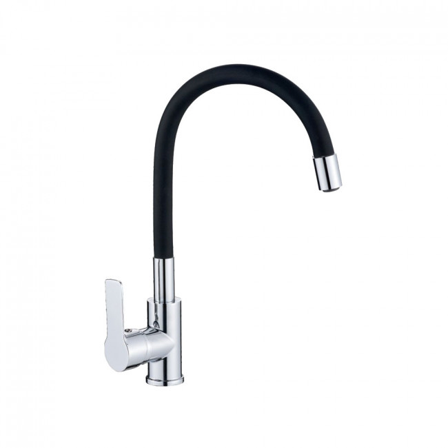 Смеситель для кухни Valfex Estreya Chrome/Black, гибкий силиконовый излив, латунь VF.70112-7 Смеситель для кухни Valfex Estreya Chrome/Black, гибкий силиконовый излив, латунь VF.70112-7