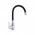 Смеситель для кухни Valfex Estreya Chrome/Black, гибкий силиконовый излив, латунь VF.70112-7