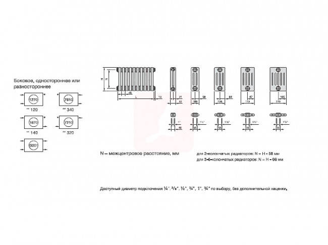 Радиатор трубчатый стальной Zehnder Charleston Retrofit 2050, 22 сек.1/2 бок.подк. RAL9016 (кроншт.в компл.) Радиатор трубчатый стальной Zehnder Charleston Retrofit 2050, 22 сек.1/2 бок.подк. RAL9016 (кроншт.в компл.)
