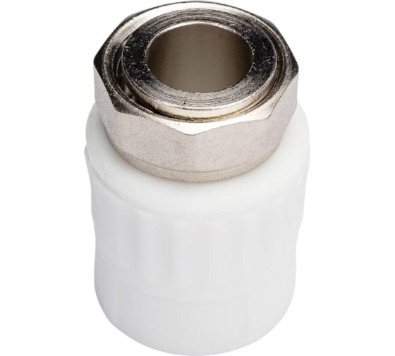 Муфта комбинированная, с накидной гайкой Valfex PPR НГ 20х3/4", белая Муфта комбинированная, с накидной гайкой Valfex PPR НГ 20х3/4", белая