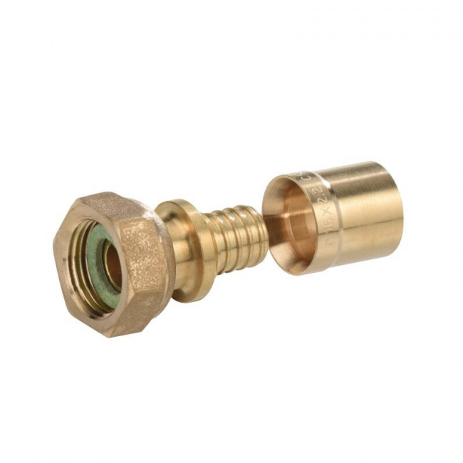 Муфта (штуцер) аксиальная Comap PEXY Max 16х1/2" с НГ серия S7359GV латунь PGM4047 Муфта (штуцер) аксиальная Comap PEXY Max 16х1/2" с НГ серия S7359GV латунь PGM4047