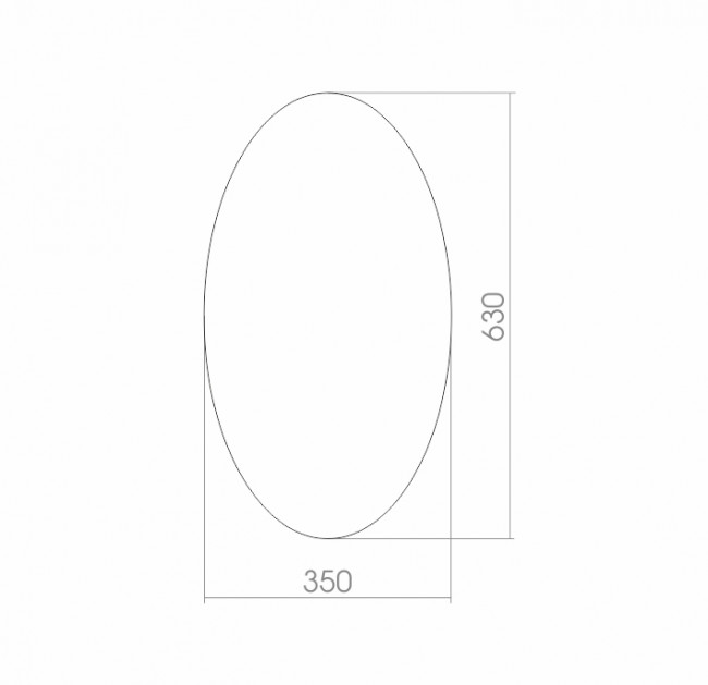 Зеркало Mixline овал 350*630 Зеркало Mixline овал 350*630