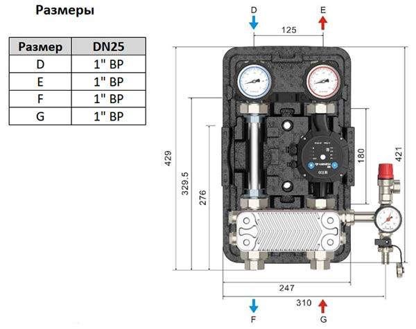 Насосная группа Varmega V-Flow DN25 с теплообменником 30 пластин, нерж. сталь, без насоса VMPG13-253000 Насосная группа Varmega V-Flow DN25 с теплообменником 30 пластин, нерж. сталь, без насоса VMPG13-253000
