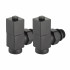 Набор дизайн-вентилей Royal Thermo Cube, угловой 1/2" (черный) НС-1422578