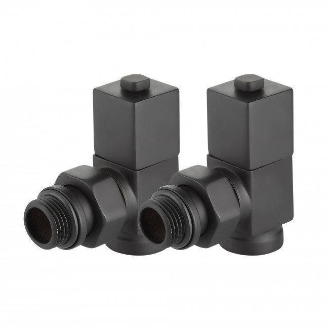 Набор дизайн-вентилей Royal Thermo Cube, угловой 1/2" (черный) НС-1422578 Набор дизайн-вентилей Royal Thermo Cube, угловой 1/2" (черный) НС-1422578