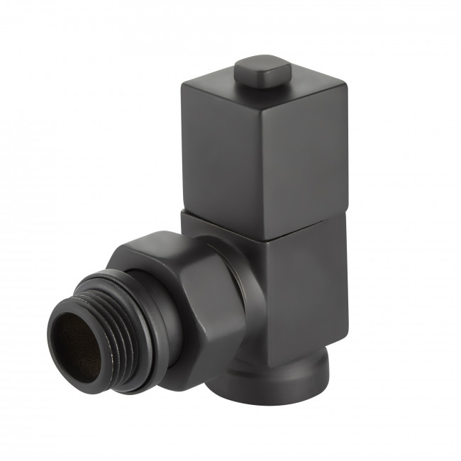 Набор дизайн-вентилей Royal Thermo Cube, угловой 1/2" (черный) НС-1422578 Набор дизайн-вентилей Royal Thermo Cube, угловой 1/2" (черный) НС-1422578