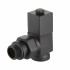 Набор дизайн-вентилей Royal Thermo Cube, угловой 1/2" (черный) НС-1422578