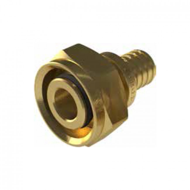 Муфта (штуцер) с натяжным кольцом KAN-therm UltraLine 16х2,2/3/4" EK с ВР, латунь, аксиальная 2510271001 Муфта (штуцер) с натяжным кольцом KAN-therm UltraLine 16х2,2/3/4" EK с ВР, латунь, аксиальная 2510271001