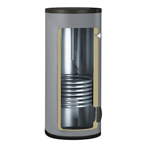 Бойлер косвенного нагрева Gekon B01 30 кВт. 150 л, с 1-м ТО, напольный, INOX Бойлер косвенного нагрева Gekon B01 30 кВт. 150 л, с 1-м ТО, напольный, INOX