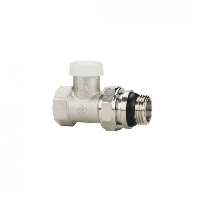Клапан запорный радиаторный Varmega VM103, 1/2" ВР-НР, прямой, с самоуплотняющимся полусгоном VM10311 Клапан запорный радиаторный Varmega VM103, 1/2" ВР-НР, прямой, с самоуплотняющимся полусгоном VM10311