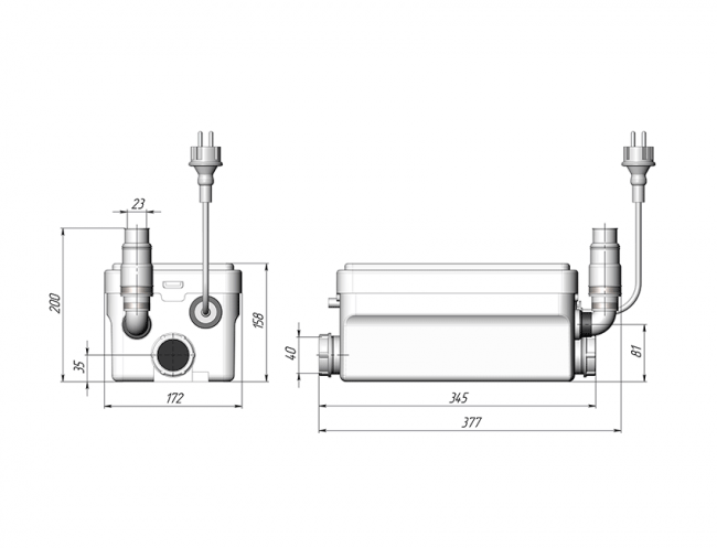 Канализационная насосная станция Unipump SANIVORT 255M