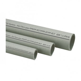 Труба Faser T3S System (Чехия) PP-RCT HOT FIBRE PN 20, 20х2,8 (армированная стекловолокном), серая Труба Faser T3S System (Чехия) PP-RCT HOT FIBRE PN 20, 20х2,8 (армированная стекловолокном), серая