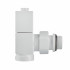 Набор дизайн-вентилей Royal Thermo Cube, угловой 1/2" (белый) НС-1422577