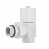 Набор дизайн-вентилей Royal Thermo Cube, угловой 1/2" (белый) НС-1422577