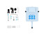 Смывной бачок скрытого монтажа Aquatek для приставных унитазов с отводом INS-0000019