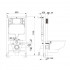 Комплект подвесного унитаза Grohe Bau Ceramic и инсталляции Aquatek Standard 50 INS-0000012 с звукоизол.прокладкой  и с крепежом KKI-0000002 4в1