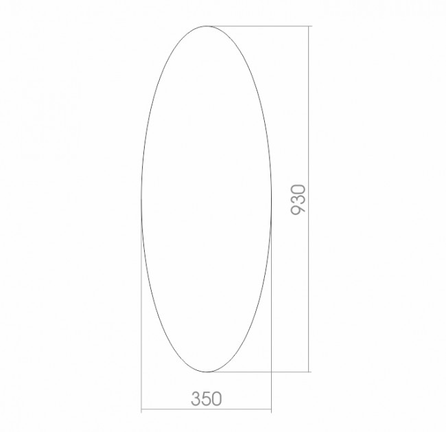 Зеркало Mixline овал 350*930 Зеркало Mixline овал 350*930