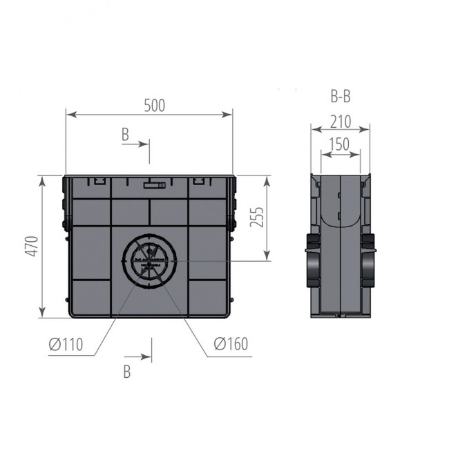 Пескоуловитель Aquastok ПП Norma DN150 C250 (11542) Пескоуловитель Aquastok ПП Norma DN150 C250 (11542)