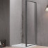 Душевая стенка неподвижная Aquatek 800x2000, для комбинации с дверью, профиль черный, стекло прозрачное