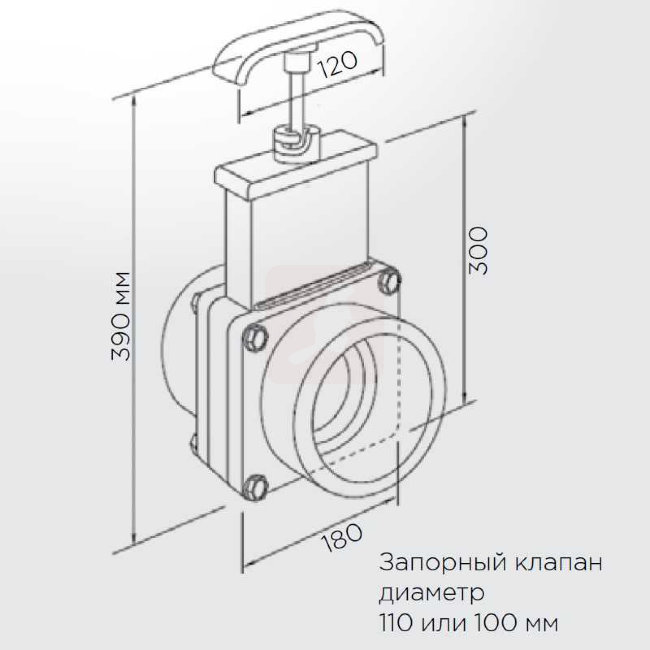 Шиберная задвижка SFA VANNE DN100