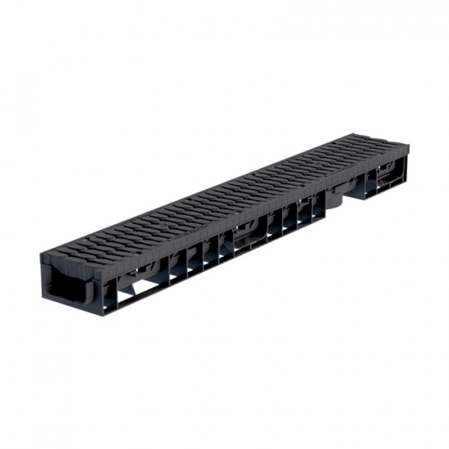 Лоток Aquastok ЛВП Master DN100 H70 B125 1000x148x70 с пластиковой решеткой (комплект) (110701)