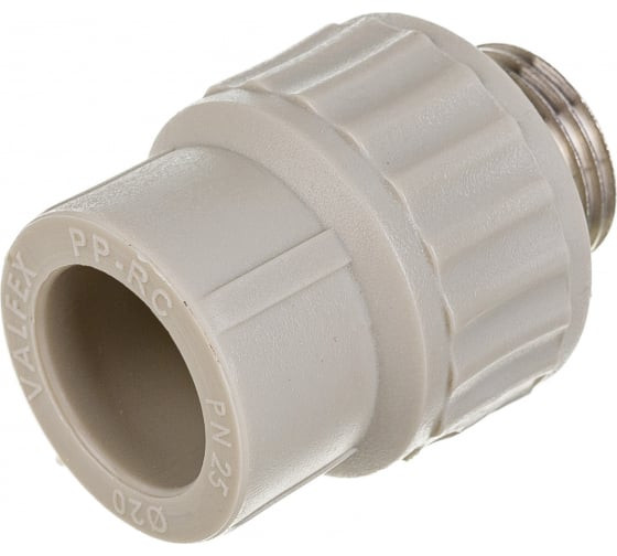 Муфта комбинированная, переходная Valfex PPR НР 20х1/2", серая