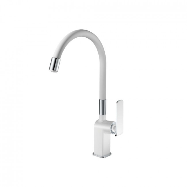 Смеситель для кухни Valfex Argo White гибкий силиконовый излив, латунь VF.73505-8 Смеситель для кухни Valfex Argo White гибкий силиконовый излив, латунь VF.73505-8