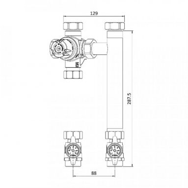 Насосная группа Varmega V-Box с термосмесительным клапаном, DN20, без насоса VMPG22-200000 Насосная группа Varmega V-Box с термосмесительным клапаном, DN20, без насоса VMPG22-200000