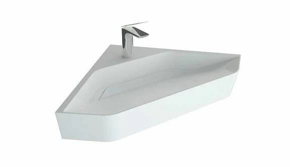 Раковина Andrea "Quartz 50*50" угловая, белая Раковина Andrea "Quartz 50*50" угловая, белая