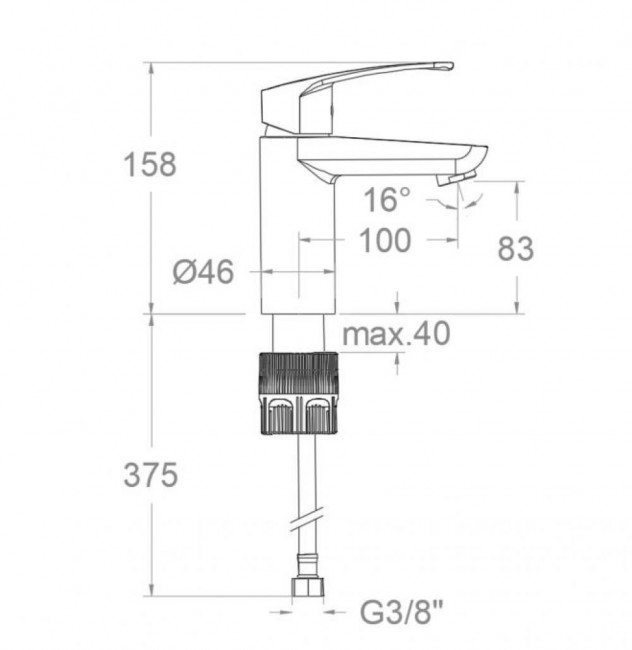 Смеситель для раковины Ramon Soler NEW FLY 570221