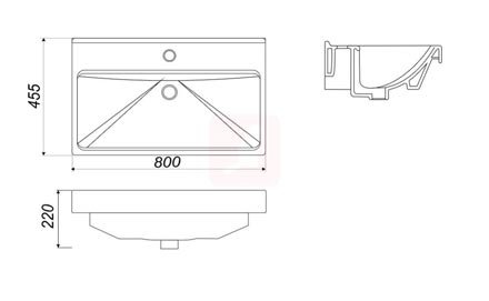 Тумба с раковиной Sanstar Gretta 80, подвесная, Fest-80 Тумба с раковиной Sanstar Gretta 80, подвесная, Fest-80