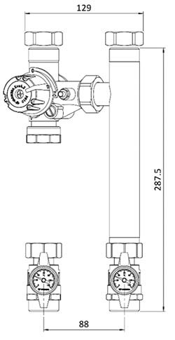 Насосная группа Varmega V-Box с 3-ходовым клапаном, DN20 без насоса, без привода VMPG23-200000 Насосная группа Varmega V-Box с 3-ходовым клапаном, DN20 без насоса, без привода VMPG23-200000