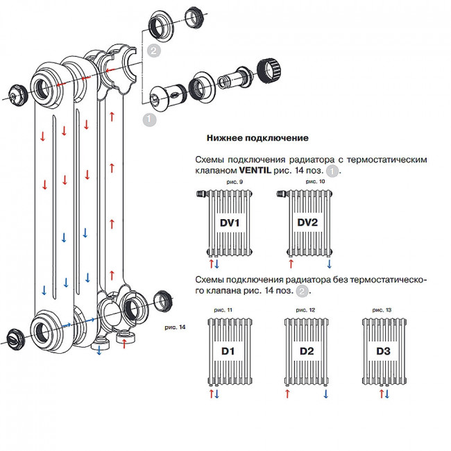 Радиатор трубчатый стальной Rifar Tubog 3057, 20 сек.3/4 ниж.подк., белый, (кроншт.в компл.) Радиатор трубчатый стальной Rifar Tubog 3057, 20 сек.3/4 ниж.подк., белый, (кроншт.в компл.)