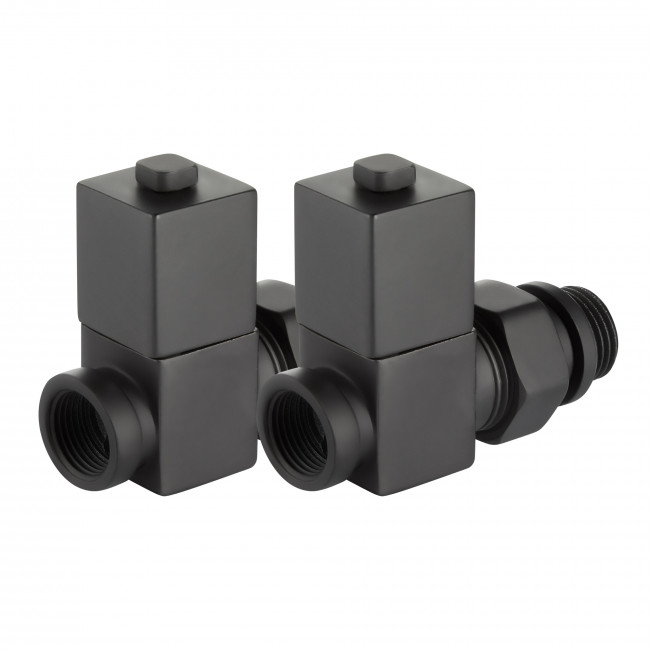 Набор дизайн-вентилей Royal Thermo Cube, прямой 1/2" (черный) НС-1422575 Набор дизайн-вентилей Royal Thermo Cube, прямой 1/2" (черный) НС-1422575