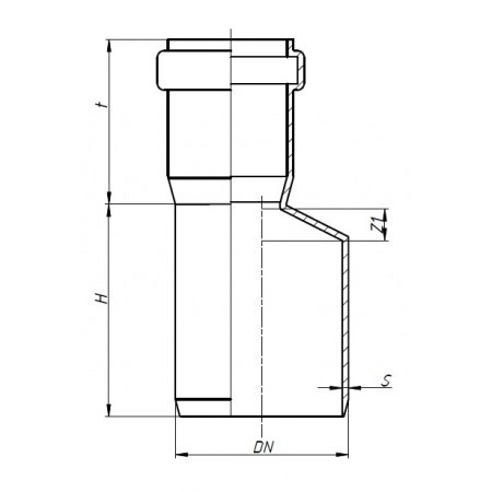 Редукция канализационная Ostendorf HTR 110/50 Редукция канализационная Ostendorf HTR 110/50