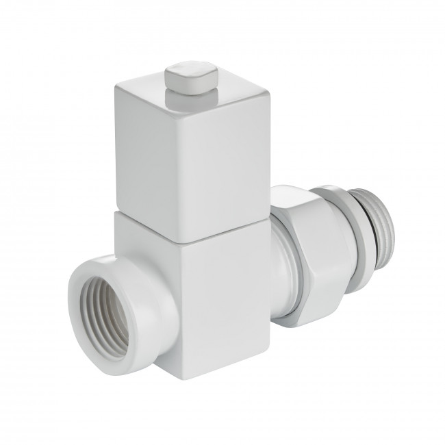 Набор дизайн-вентилей Royal Thermo Cube, прямой 1/2" (белый) НС-1422574