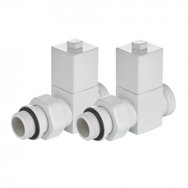 Набор дизайн-вентилей Royal Thermo Cube, прямой 1/2" (белый) НС-1422574