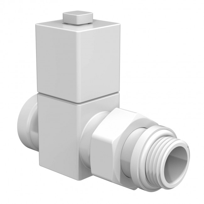 Набор дизайн-вентилей Royal Thermo Cube, прямой 1/2" (белый) НС-1422574