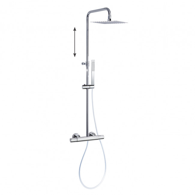 Душевая термостатическая система без излива с регулировкой высоты Ramon Soler Tzar 345402RK300N хром Душевая термостатическая система без излива с регулировкой высоты Ramon Soler Tzar 345402RK300N хром