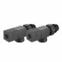 Набор дизайн-вентилей Royal Thermo Cube, осевой 1/2" (черный) НС-1422573
