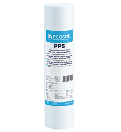 Картридж механический из вспененного полипропилена Ecosoft 2,5 "х10" 5 мкм CPV25105ECO Картридж механический из вспененного полипропилена Ecosoft 2,5 "х10" 5 мкм CPV25105ECO