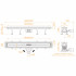 Душевой лоток обрезной RGW SDR-55-80 800 мм D50 ультратонкий с крышкой и опорами, хром 79215580-01