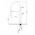 Смеситель для кухни 35k Mixline MLSS-0402BL черный гибкий излив, магнит, п/гайку, черный графит 