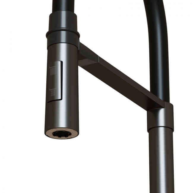 Смеситель для кухни 35k Mixline MLSS-0402BL черный гибкий излив, магнит, п/гайку, черный графит Смеситель для кухни 35k Mixline MLSS-0402BL черный гибкий излив, магнит, п/гайку, черный графит
