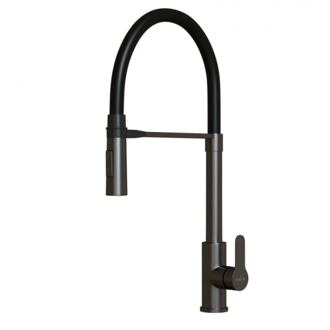Смеситель для кухни 35k Mixline MLSS-0402BL черный гибкий излив, магнит, п/гайку, черный графит Смеситель для кухни 35k Mixline MLSS-0402BL черный гибкий излив, магнит, п/гайку, черный графит