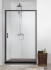 Душевая дверь Aquatek двухэлементная, раздвижная 1200x2000 профиль черный, стекло прозрачное