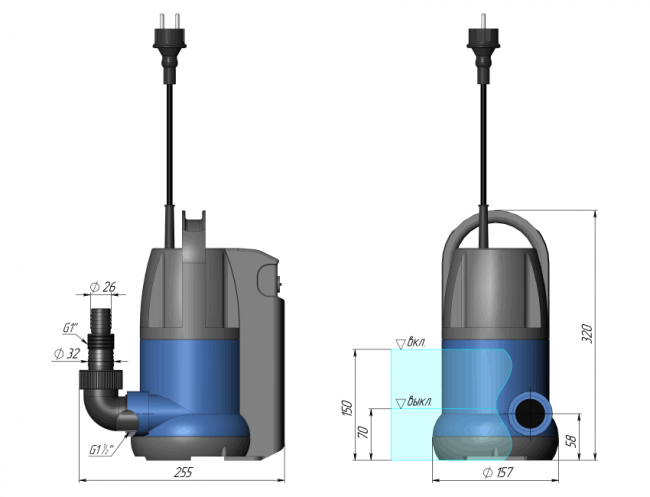 Насос погружной дренажный Unipump SUB 557P 23696 Насос погружной дренажный Unipump SUB 557P 23696