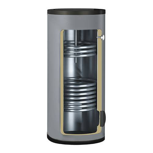 Бойлер косвенного нагрева Gekon B02 98/45 кВт, 1000 л, с 2-я ТО, напольный, INOX